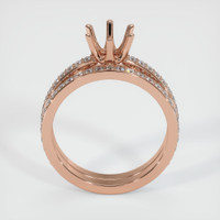 14K Rose Gold Pave Ring Setting Image