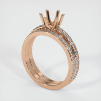 18K Rose Gold Pave Ring Setting Video