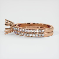 18K Rose Gold Pave Ring Setting Image