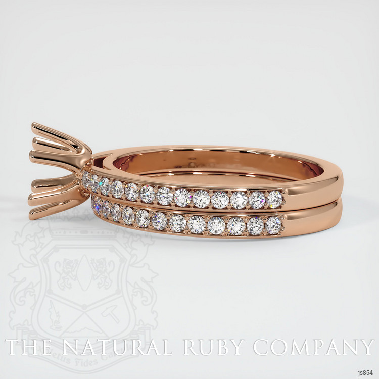 18K Rose Gold Pave Ring Setting