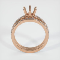 18K Rose Gold Pave Ring Setting Image