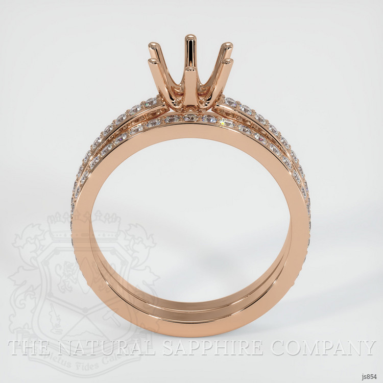 18K Rose Gold Pave Ring Setting