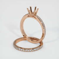 18K Rose Gold Pave Ring Setting Image