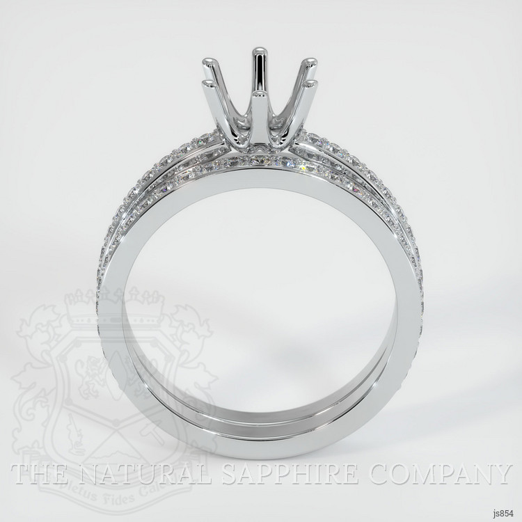 10K White Gold Pave Ring Setting