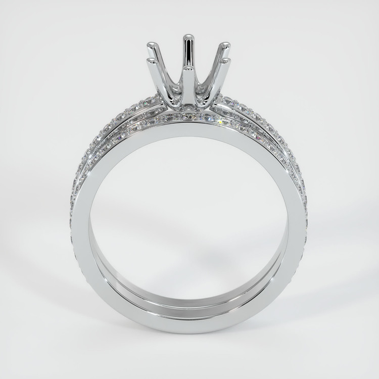 10K White Gold Pave Ring Setting