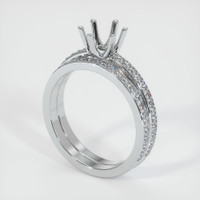 14K White Gold Pave Ring Setting Video