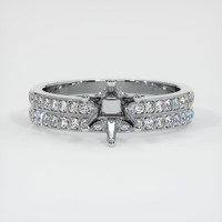 14K White Gold Pave Ring Setting Image