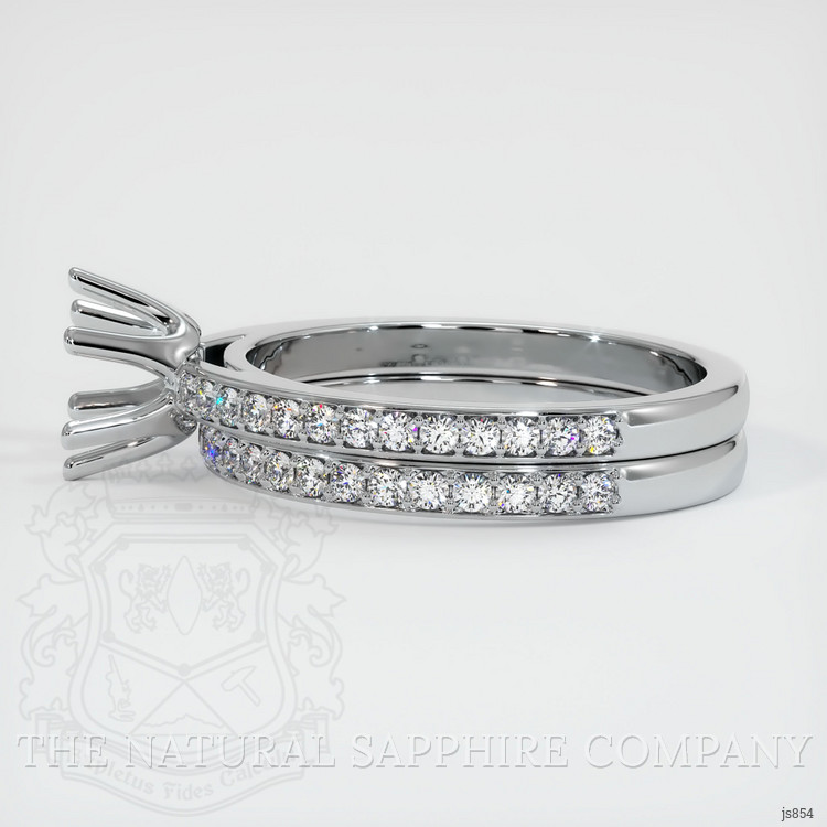 14K White Gold Pave Ring Setting