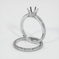 14K White Gold Pave Ring Setting Image