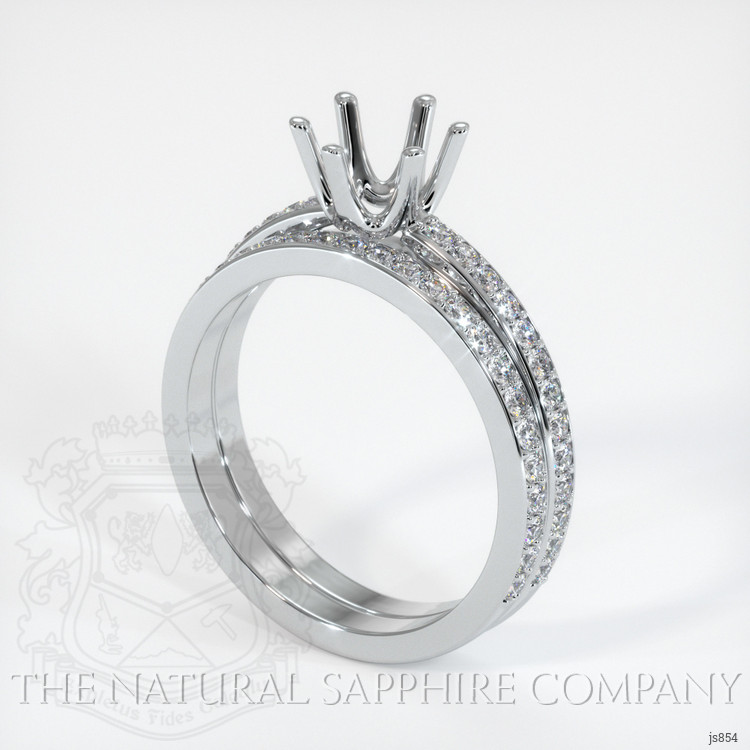 18K White Gold Pave Ring Setting