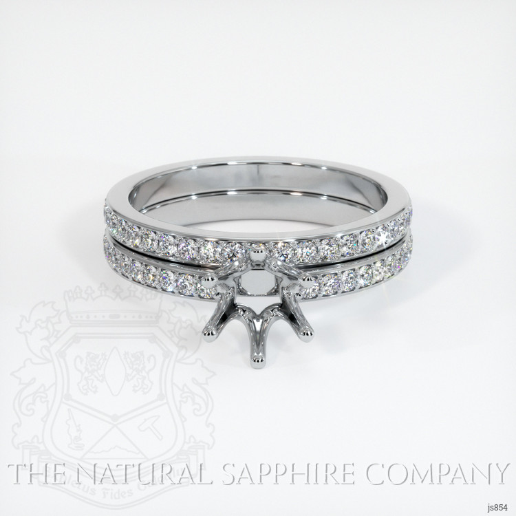 18K White Gold Pave Ring Setting