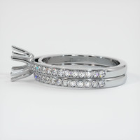 18K White Gold Pave Ring Setting Image