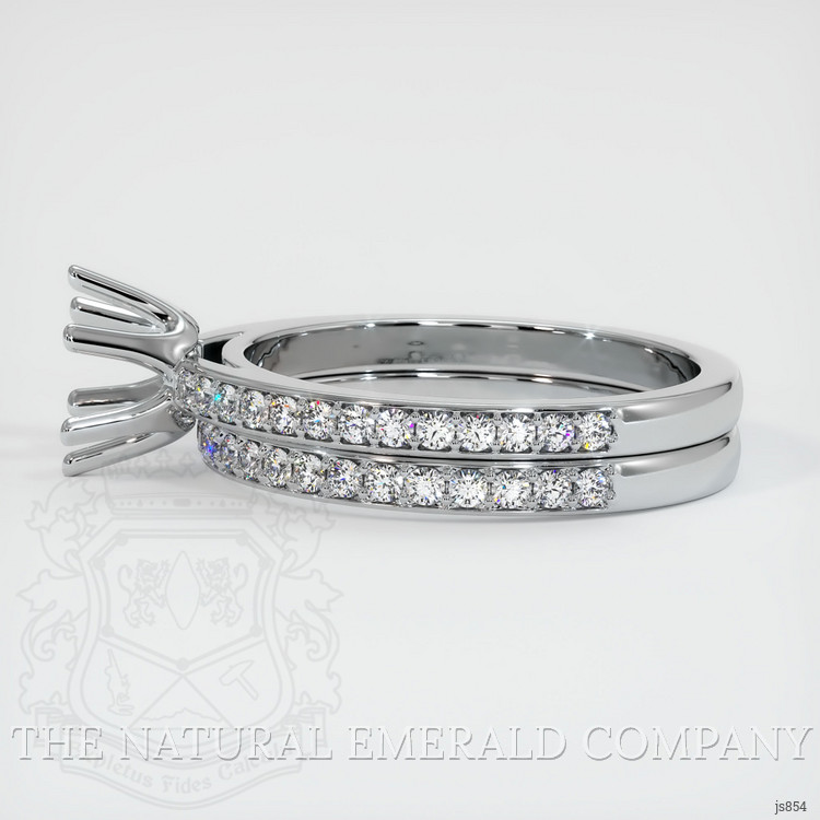 18K White Gold Pave Ring Setting