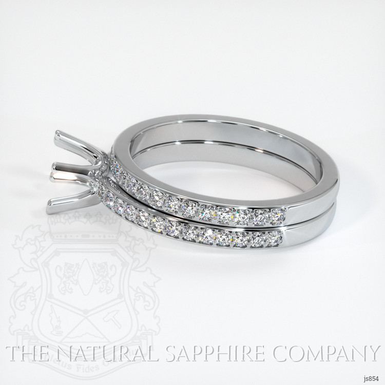 18K White Gold Pave Ring Setting