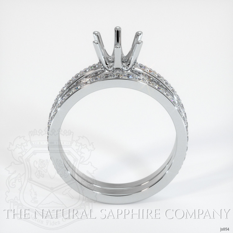 18K White Gold Pave Ring Setting