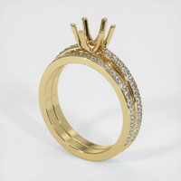 14K Yellow Gold Pave Ring Setting Video