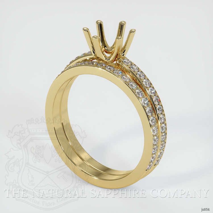 14K Yellow Gold Pave Ring Setting