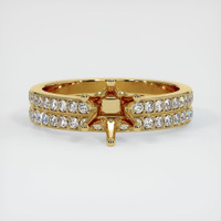 14K Yellow Gold Pave Ring Setting Image
