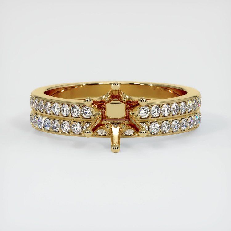14K Yellow Gold Pave Ring Setting