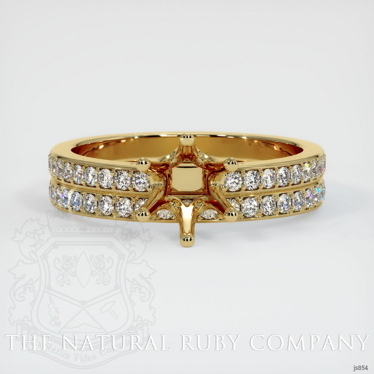 14K Yellow Gold Pave Ring Setting