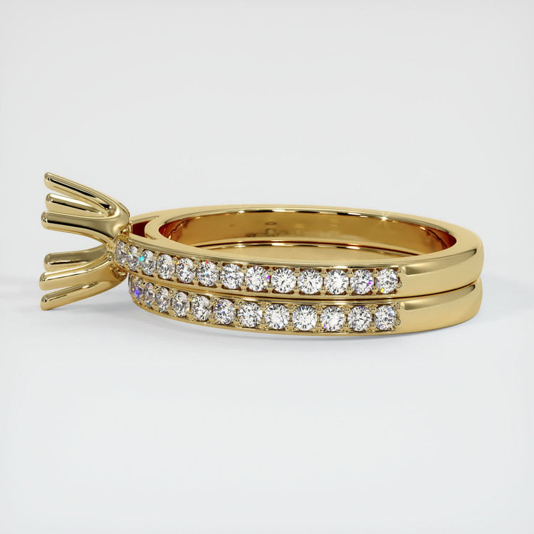 14K Yellow Gold Pave Ring Setting