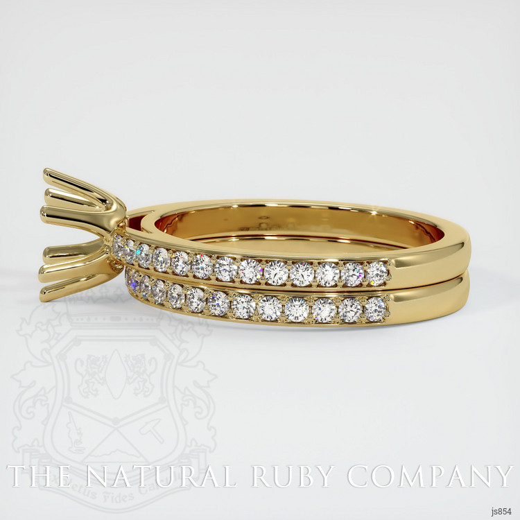 14K Yellow Gold Pave Ring Setting