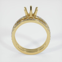 14K Yellow Gold Pave Ring Setting Image