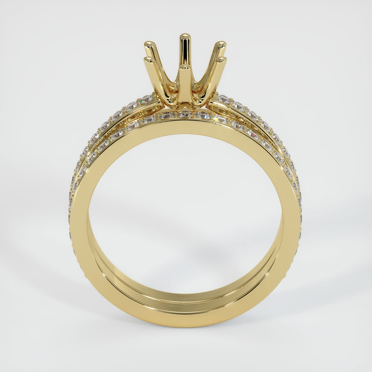 14K Yellow Gold Pave Ring Setting