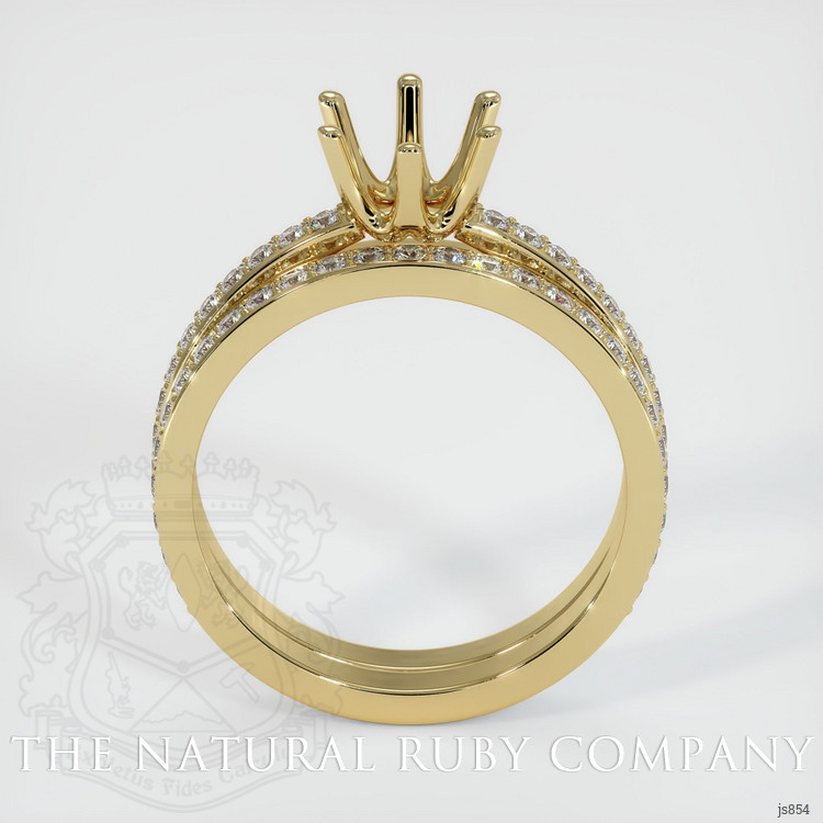 14K Yellow Gold Pave Ring Setting
