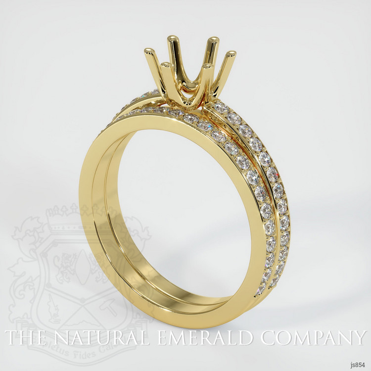 18K Yellow Gold Pave Ring Setting