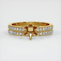 18K Yellow Gold Pave Ring Setting Image