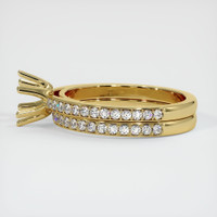18K Yellow Gold Pave Ring Setting Image