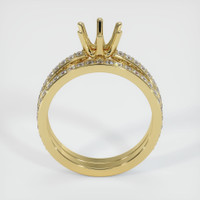 18K Yellow Gold Pave Ring Setting Image