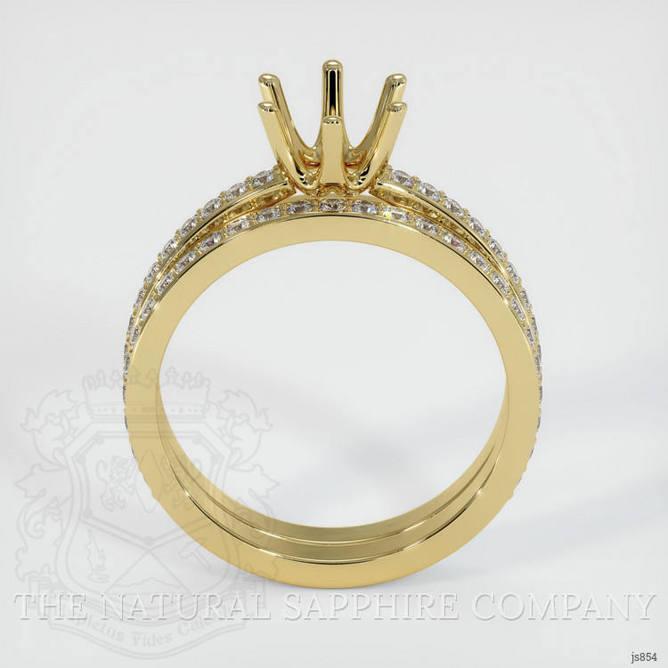 18K Yellow Gold Pave Ring Setting