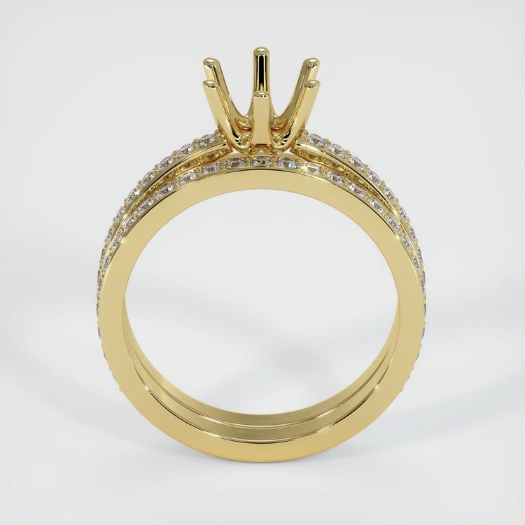 18K Yellow Gold Pave Ring Setting