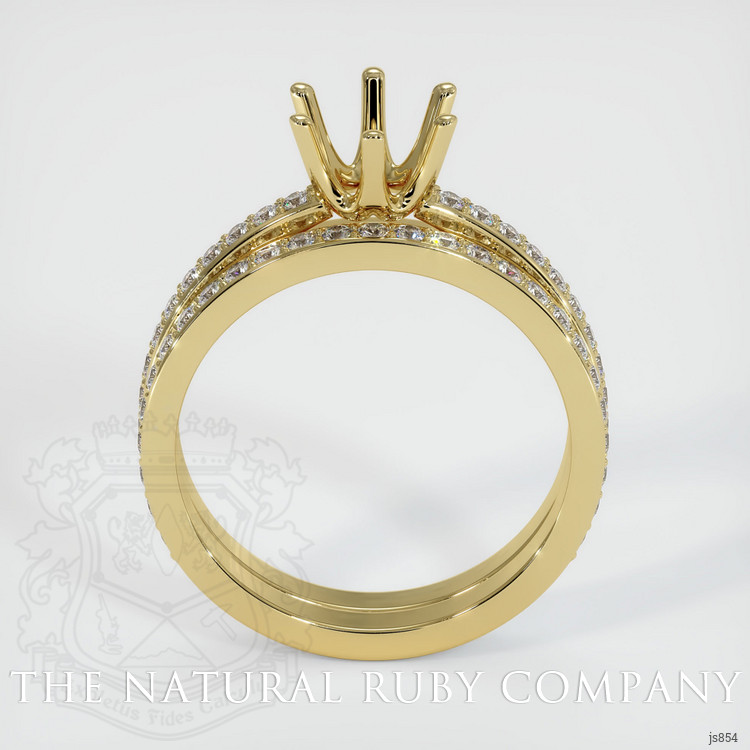 18K Yellow Gold Pave Ring Setting