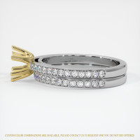 14K Yellow & White Pave Ring Setting Image