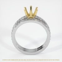 14K Yellow & White Pave Ring Setting Image