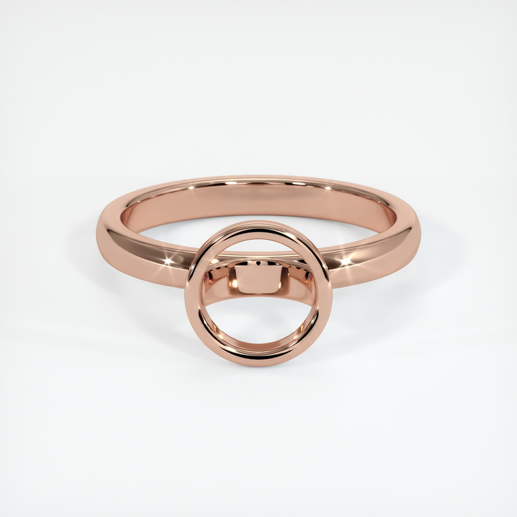 14K Rose Gold Bezel Ring Setting