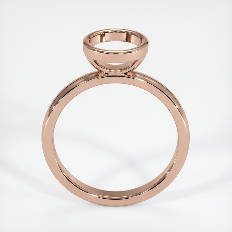14K Rose Gold Bezel Ring Setting