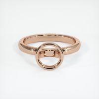 18K Rose Gold Bezel Ring Setting Image