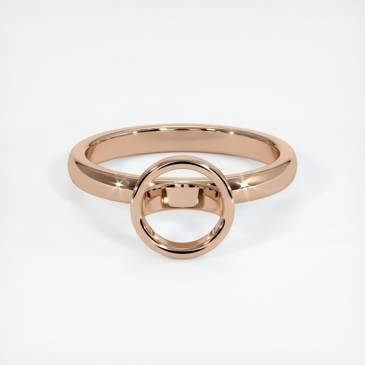 18K Rose Gold Bezel Ring Setting