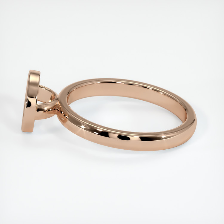 18K Rose Gold Bezel Ring Setting