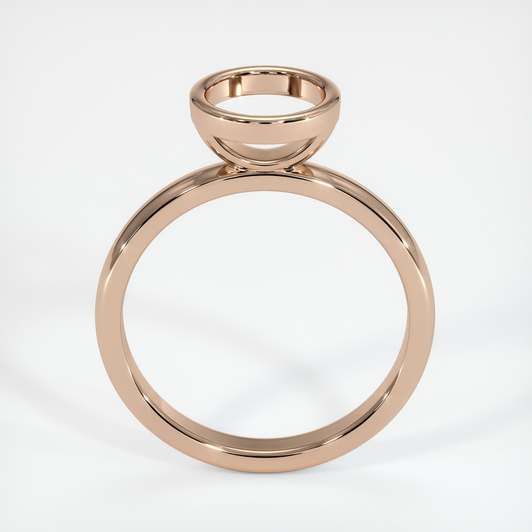18K Rose Gold Bezel Ring Setting