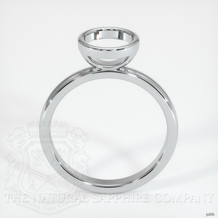 14K White Gold Bezel Ring Setting