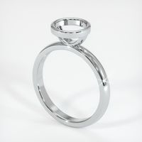 Bezel Emerald Ring 1.45 Ct., 18K White Gold Combination Setting