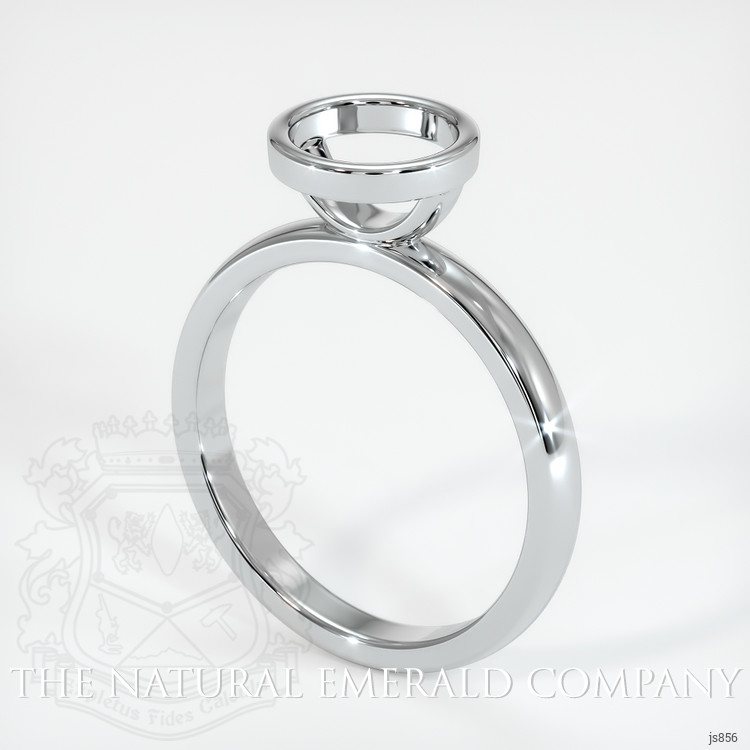 Bezel Emerald Ring 1.45 Ct., 18K White Gold