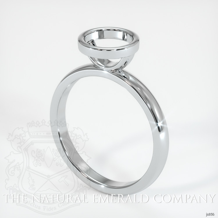 18K White Gold Bezel Ring Setting