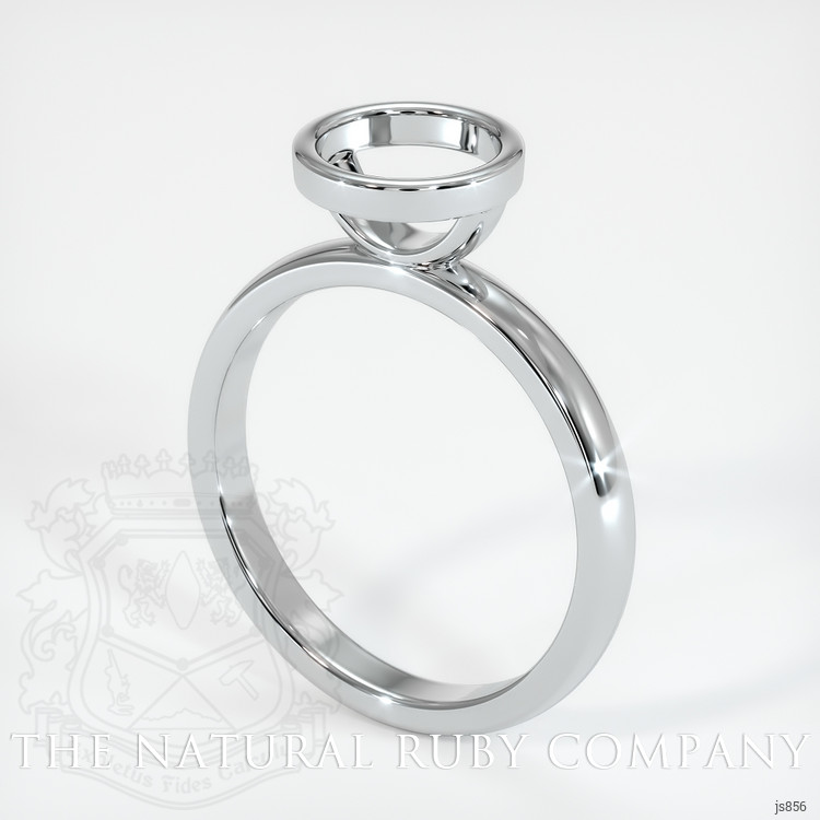 18K White Gold Bezel Ring Setting