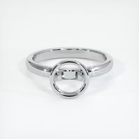 18K White Gold Bezel Ring Setting Image